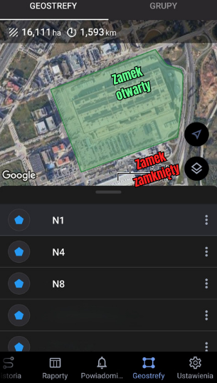System telematyczny FRIGO LOCK - Geostrefy dla zabezpieczeń TAPA TSR